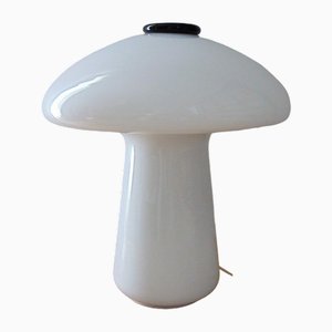 Vintage Mushroom Lamp in Opaline Glass