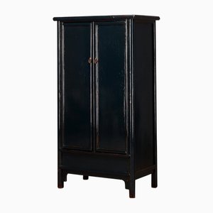 Teal Lacquer Tall Tapered Cabinet, 1920s