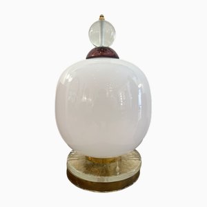 Italian Brass and Murano Glass Lamp, 1990s
