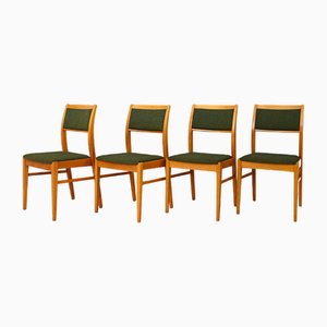 Stühle mit Grünem Stoffbezug, 1960er, 4 . Set