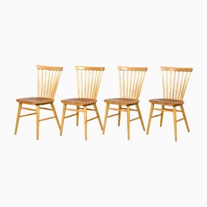 Swedish Pinnstol Chairs, 1960s, Set of 4