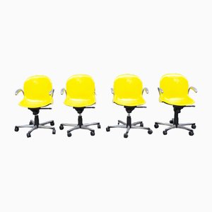 Italian Cadsana Office Chairs by Pier Luigi Gianfranchi for ICF, 1970s, Set of 4