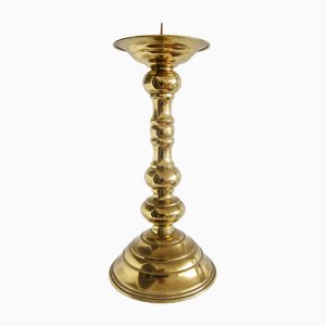 Large Golden Brass Candleholder
