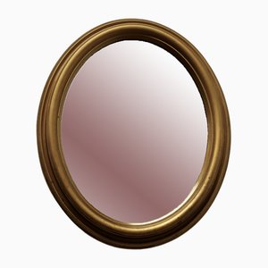 Specchio ovale dorato, Italia, fine XIX secolo