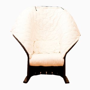 Filz Armchair Feltri Model 357 in Felt, Internal Cover White with Quilting Seam by Gaetano Pesce for Cassina, 1987