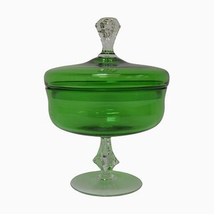 Art Glass Candy Bowl fom Glasswork Novy Bor, 1960s