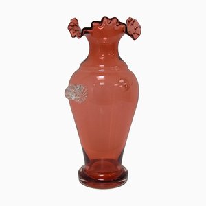 Art Czech Glass Vase from Glasswork Novy Bor, 1950s