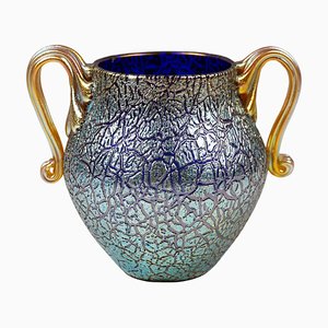 Vaso Art Nouveau con due manici di Loetz, Ex Austria-Ungheria, 1909