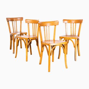 Dining Chairs in Beech from Baumann, 1950s, Set of 4