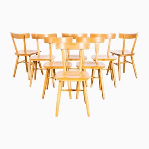 Vintage Dining Chair in Beech by Ton, 1960s, Set of 8