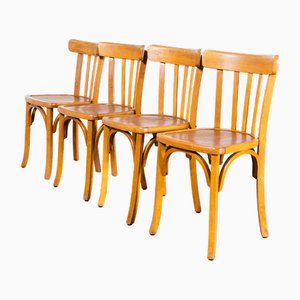 Luterma Honey Dining Chairs in Oak and Bentwood by Marcel Breuer, 1950s, Set of 4
