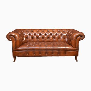 Chesterfield Sofa mit tiefem Knopfverschluss aus Leder