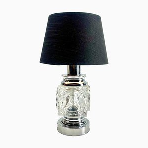 Vintage Ice Cube Table Lamp in Chrome and Crystal Glass from Peill & Putzler, 1953
