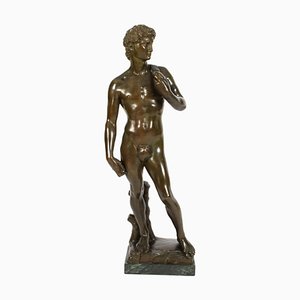 19th Century Monumental Grand Tour Bronze of Michelangelo David