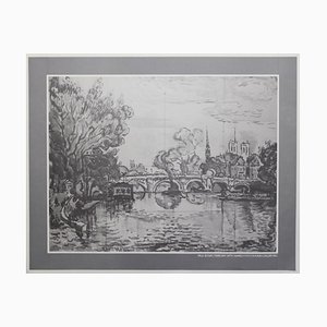 Paul Signac, River Scene, 1920s, Print