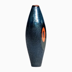 Moonlanding Vase aus blauem Kunstglas von Monica Backström für Kosta Boda, 1970er