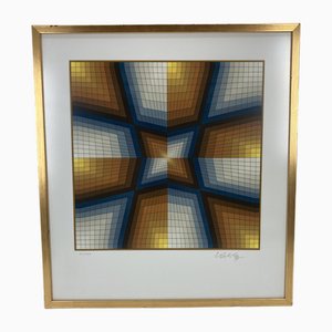 Victor Vasarely, Esthaynal, 1986, Stampa, Incorniciato