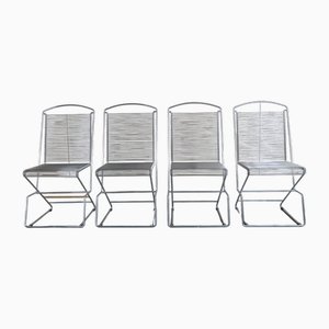 Stühle aus Metalldraht, 1980er, 4 . Set