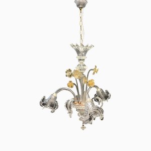 Murano Chandelier with 3 Arms by Cesare Toso, 1980s