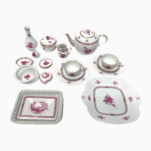 Chinese Tea Service with Accessories from Herend, Set of 30