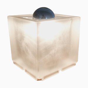 Mid-Century Table Lamp Ice Glass Cube from Peill & Putzler, Germany, 1970s