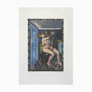 Franco Gentilini, The Lovers, Etching and Aquatint, 1970s