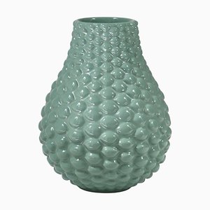 Budded Stoneware Vase Celadon Ipsens Glazing by Axel Salto, Denmark, 1930s
