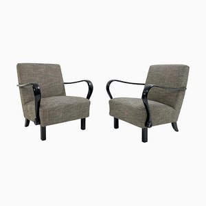 Mid-Century Modern Bentwood Armchairs H-320 attributed to Zindrich Halabala, 1940s, Set of 2