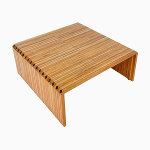 Mesa de centro italiana Mid-Century moderna de madera, años 70