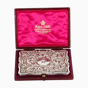 English Sterling Silver Card Case from Mappin & Webb, 1904