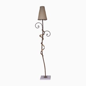 Metal Floor Lamp with Parchment-Type Lampshade