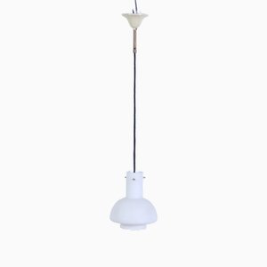 Vintage Opaline Glass Pendant Light, 1950s