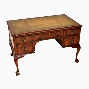 Antique Chippendale Style Leather Top Desk, 1890s