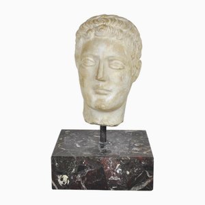 Carved Head, 1800s, Marble