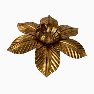 Lampada da soffitto Golden Flower, Francia, anni '50