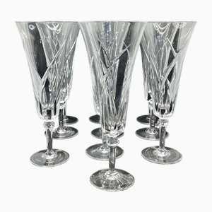 Champagne Flutes in Sèvres Niagara Model, 1950s, Set of 10