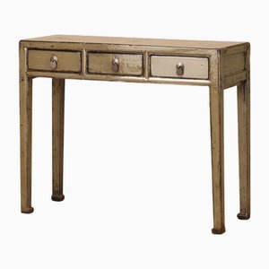 Grey Lacquered Three Drawer Console, 1920s