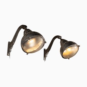 20th Century Dutch Polished Metal Outdoor Lamps, 1920s, Set of 2