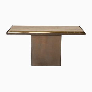 20th Century Continental Belgo Chrome Console Table, 1970s
