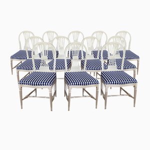 Gustavian Chairs, 1890s, Set of 12