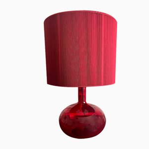 Rote Vintage Glaslampe von Ikea, 2000er