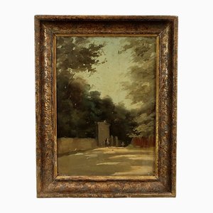 O. Carmorent, Ballade en calèche, 1800s, Oil on Panel, Framed
