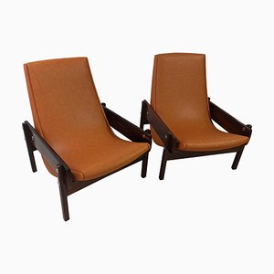 Mid-Century Modern Vronka Armchairs attributed to Sergio Rodrigues, Brazil, 1960s, Set of 2