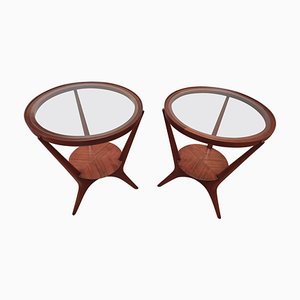 Mid-Century Modern Side Tables attributed to Giuseppe Scapinelli, Brazil, 1960s, Set of 2