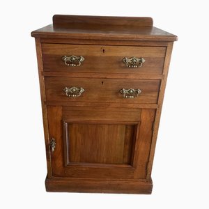 Victorian Wood Cabinet with Brass Details
