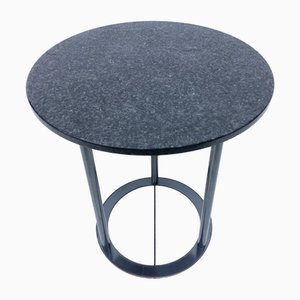 Round Uvi Side Table in Granite & Metal by Laura Grizioti for Arflex, 1980s