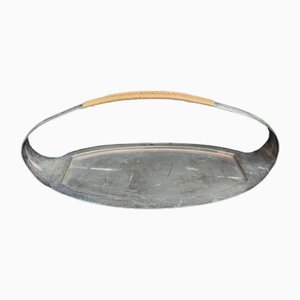 Assiette Art Déco en Laiton Plaqué, 1920s