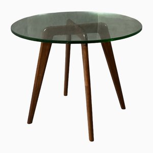 Mid-Century Coffe Table with Glass Top