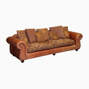 Grand Sofa aus Leder mit ägyptischem Muster von Thomas Lloyd