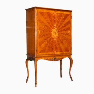 French Walnut Parquetry Drinks Cabinet